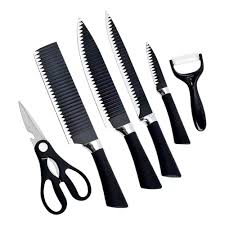 Conjunto de 6 facas de aço inoxidável